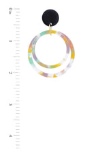 Load image into Gallery viewer, Acetate Double Circle Post Drop Earring
