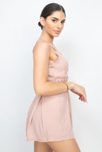 Load image into Gallery viewer, Pleated Lace-trim Romper

