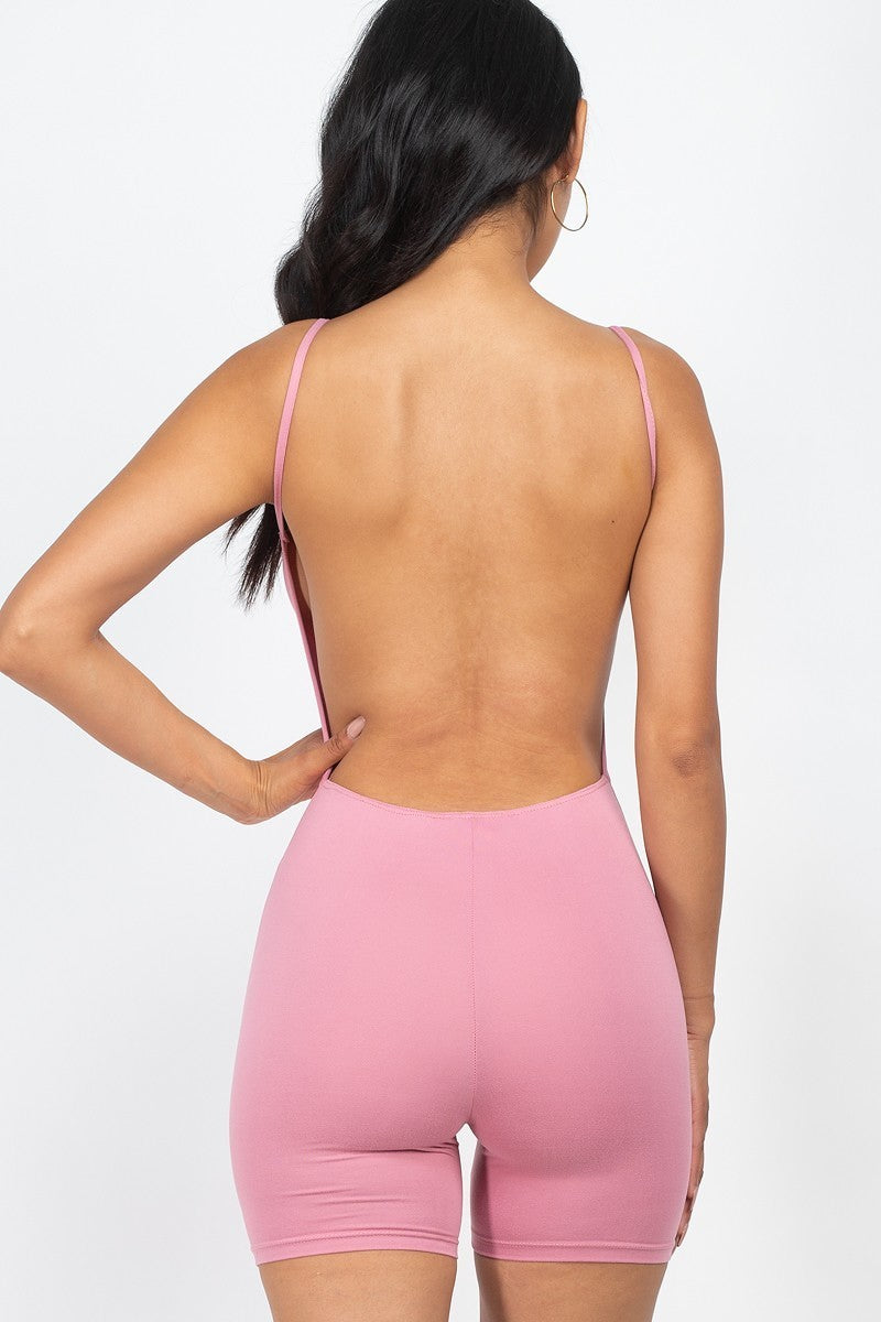 Sexy Backless Cami Romper