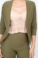 Load image into Gallery viewer, 3/4 Sleeves Blazer &amp; Capri Pants Set
