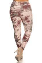 Load image into Gallery viewer, Plus Size Tie Dye Print, Full Length Leggings In A Fitted Style With A Banded High Waist
