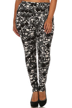 Load image into Gallery viewer, Knit, Skull Pattern Print, Full Length Leggings With Elastic Waist
