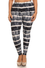 Load image into Gallery viewer, Plus Size Tie Dye Print, Full Length Leggings In A Fitted Style With A Banded High Waist
