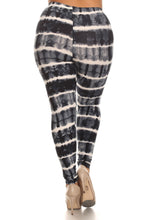 Load image into Gallery viewer, Plus Size Tie Dye Print, Full Length Leggings In A Fitted Style With A Banded High Waist
