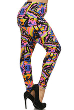 Load image into Gallery viewer, Plus Size Tribal Print, High Waist, Lined Leggings
