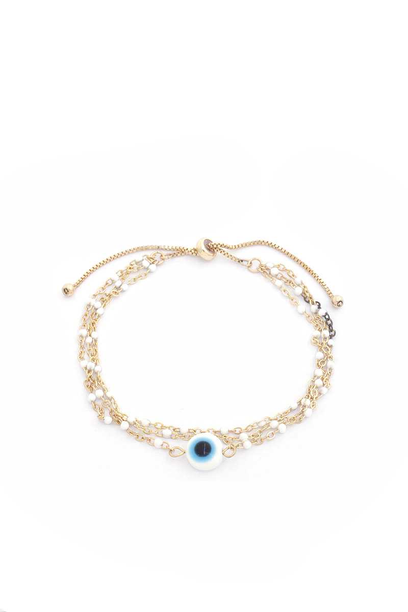 Eye Beaded Slide Bracelet