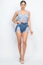 Load image into Gallery viewer, Semi-sheer Sweetheart Lace Bodysuit
