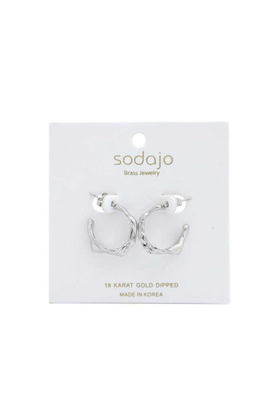 Sodajo Organic Shape 18k Gold Dipped Earring