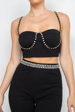 Load image into Gallery viewer, Stone Embellished Top And Pants Set

