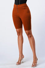 Load image into Gallery viewer, Zip Up Biker Shorts
