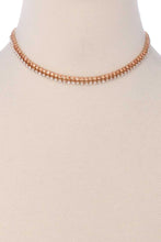 Load image into Gallery viewer, 2 Layered Line Rhinestone Necklace
