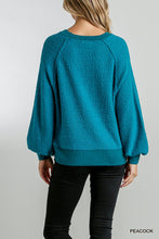 Load image into Gallery viewer, Puff Sleeve Boat Neck Sweater
