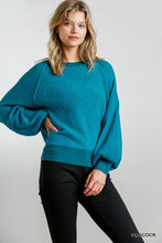 Load image into Gallery viewer, Puff Sleeve Boat Neck Sweater
