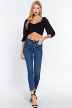 Load image into Gallery viewer, 3/4 Slv Crop Woven Top
