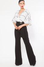 Load image into Gallery viewer, Square Print Woven Top Detailed Fashion Jumpsuit
