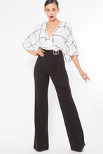 Load image into Gallery viewer, Square Print Woven Top Detailed Fashion Jumpsuit
