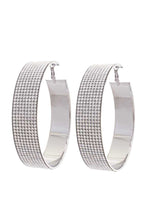 Load image into Gallery viewer, 8 Row Rhinestone Wide Hoop Earring
