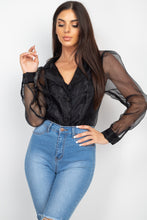 Load image into Gallery viewer, Long Sleeve Organza Blouse
