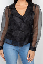 Load image into Gallery viewer, Long Sleeve Organza Blouse

