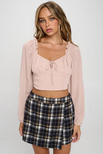 Load image into Gallery viewer, Smocked Long Sleeves Crop Top
