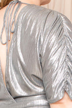 Load image into Gallery viewer, Metallic Ribbed Drop Shoulder Plus Size Jumpsuit
