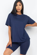 Load image into Gallery viewer, Loose Fit Top And Bike Shorts Set
