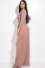 Load image into Gallery viewer, Solid 3/4 Sleeve Top And Wide Leg Pleated Pants Two Piece Set

