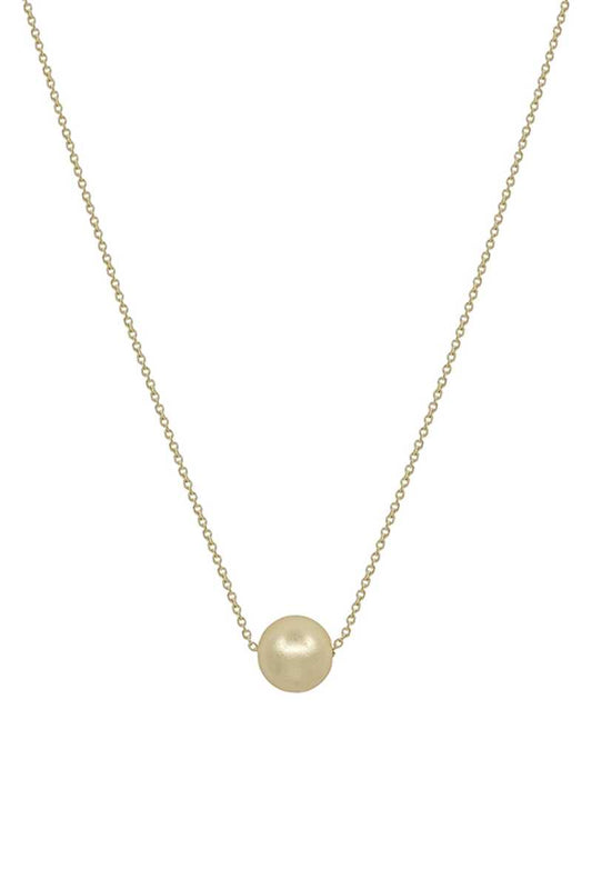 Metal Chain Pearl Pendant Necklace