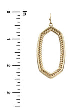 Load image into Gallery viewer, Metal Hexagon Dangle Earring
