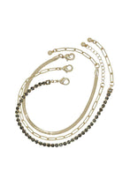 Load image into Gallery viewer, Metal Chain Rhinestone Bracelet 3 Pc Set
