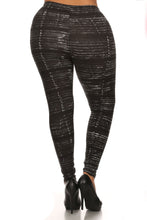 Load image into Gallery viewer, Plus Size Tie Dye Print, Full Length Leggings In A Fitted Style With A Banded High Waist.
