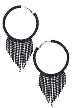 Load image into Gallery viewer, Rhinestone Edge Dangle Hoop Earring
