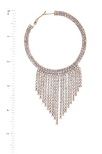 Load image into Gallery viewer, Rhinestone Edge Dangle Hoop Earring
