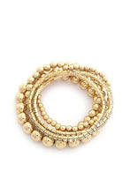 Load image into Gallery viewer, Rhinestone Metal Bead Assorted Bracelet Set
