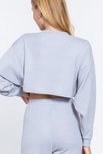 Load image into Gallery viewer, Long Dolman Slv Hacci Crop Top
