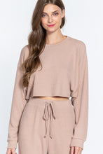 Load image into Gallery viewer, Long Dolman Slv Hacci Crop Top
