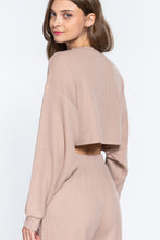Load image into Gallery viewer, Long Dolman Slv Hacci Crop Top
