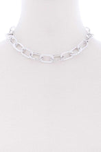 Load image into Gallery viewer, Flat Metal Chain Short Necklace
